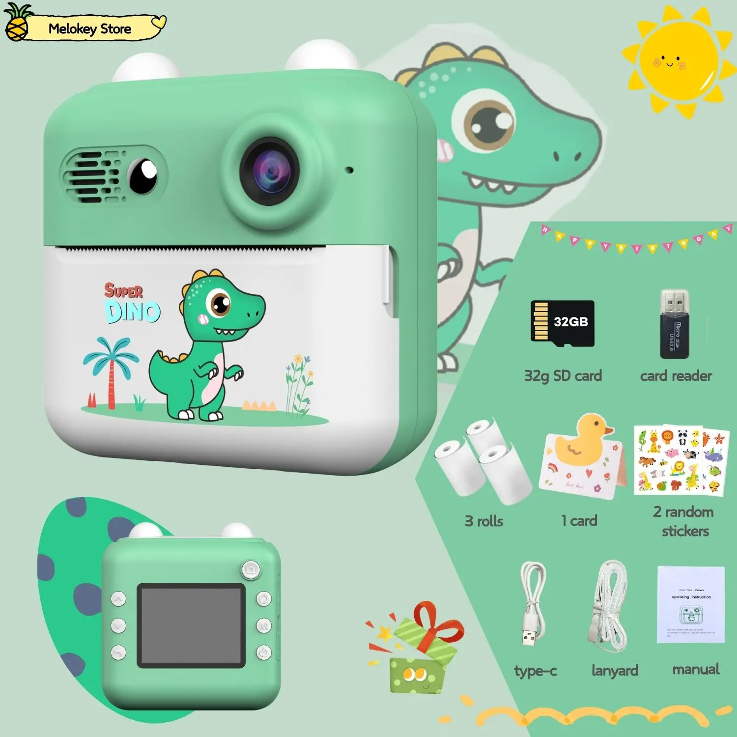 appareil photo enfant dinosaure
